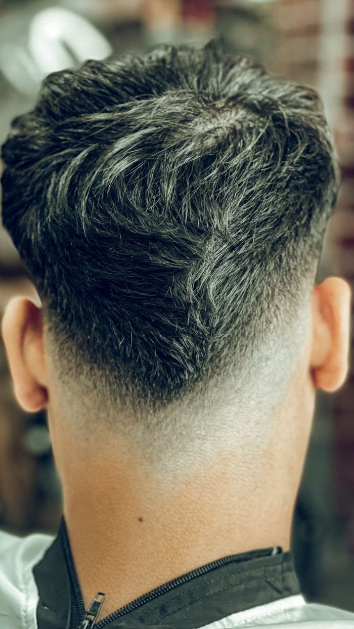 Degradê na nuca feito na Barbearia do Patrão